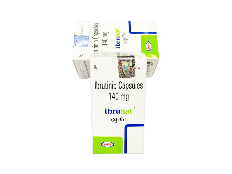 印度Natco版伊布替尼胶囊Ibrunat140mg外包装盒真伪防伪鉴别实拍 - 药代邮云仓
