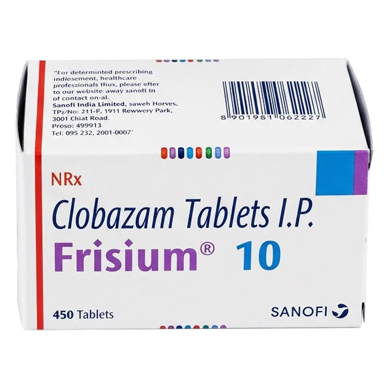 印度赛诺菲生产的氯巴占片10毫克进口原研药 Frisium 正品实物照片