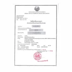 老挝卫生部食品药品监督管理局颁发给Bigbear制药的阿达格拉西布片药品注册证书官方原件实拍照片