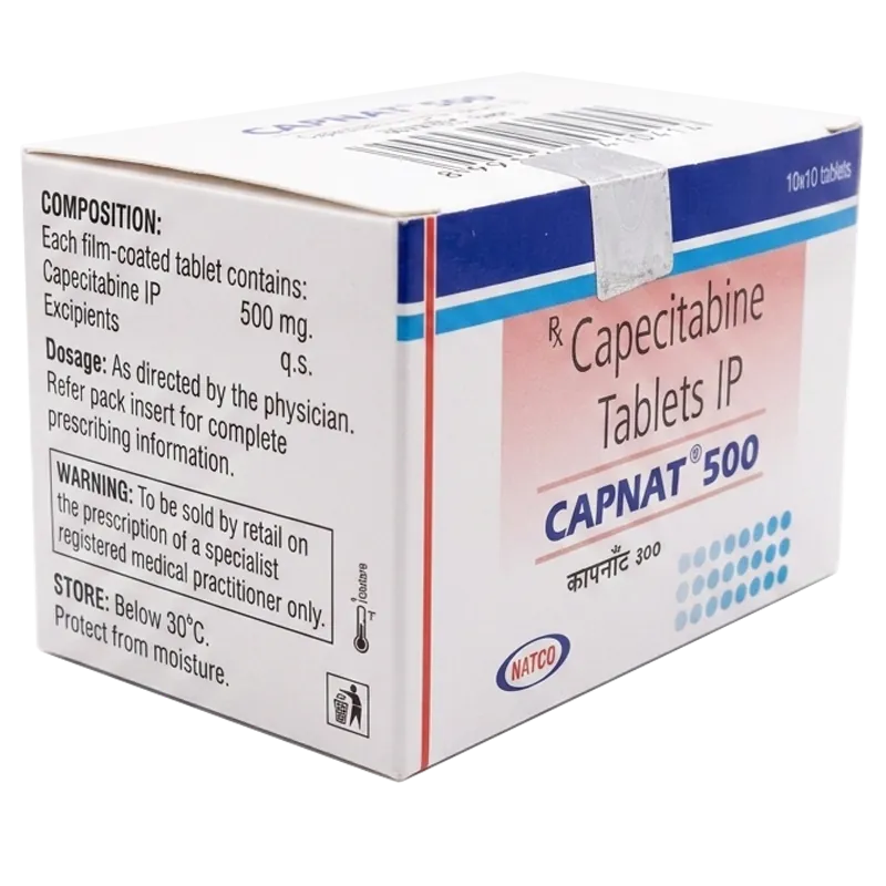 印度Natco生产的卡培他滨片(Capnat 500mg×100片/盒)最新价格实拍照片