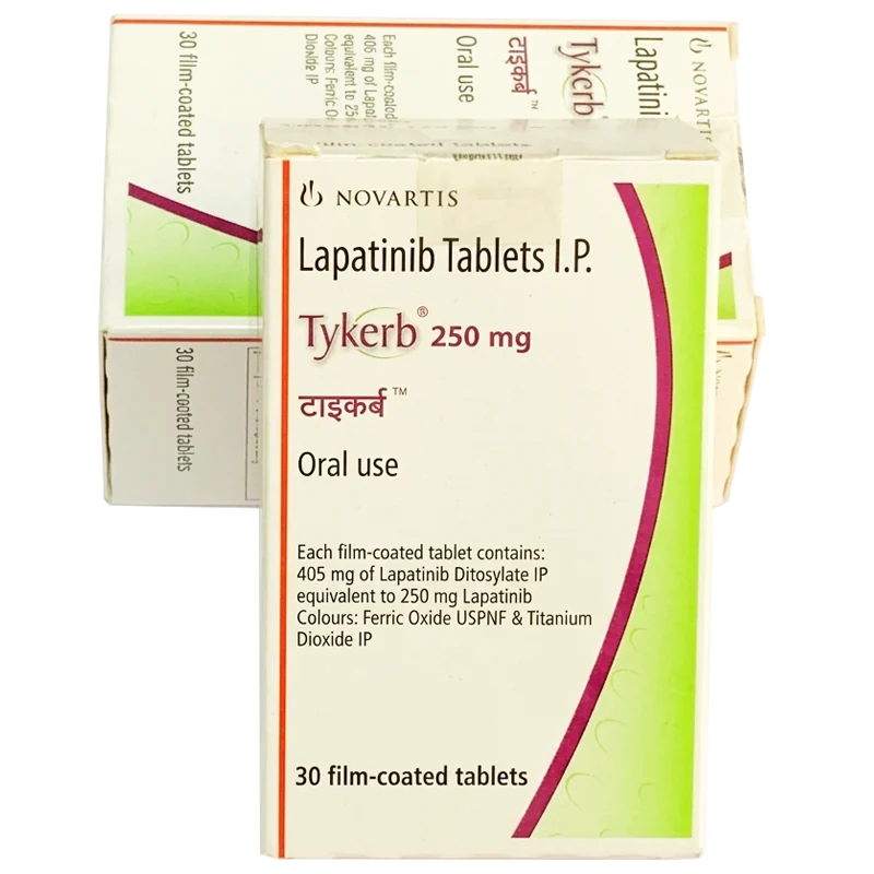Novartis(瑞士诺华)生产的拉帕替尼片(Tykerb 250mg*30片/盒)实拍照片