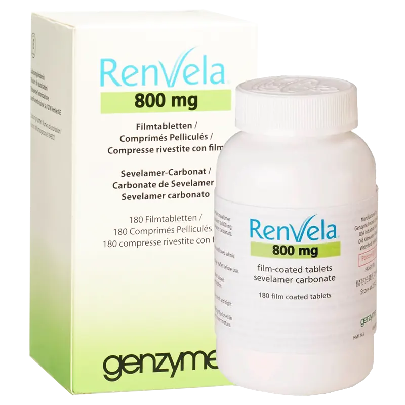 赛诺菲健赞Genzyme生产的碳酸司维拉姆片RenVela 800mg正品实拍